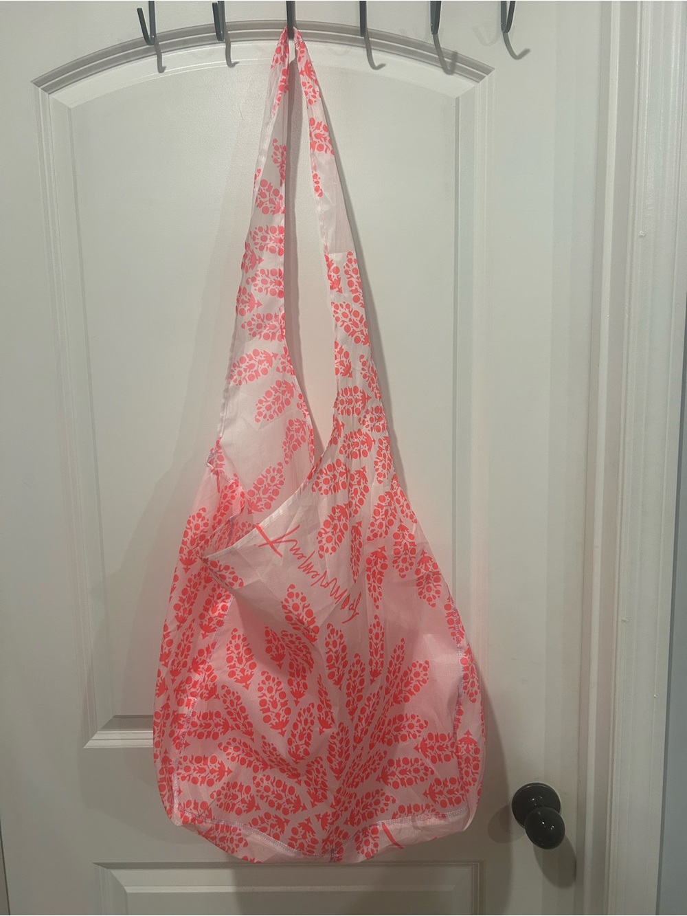 Free People Pink and Coral Floral Sling Tote